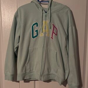 GAP Mint Green Zip-Up Hoodie